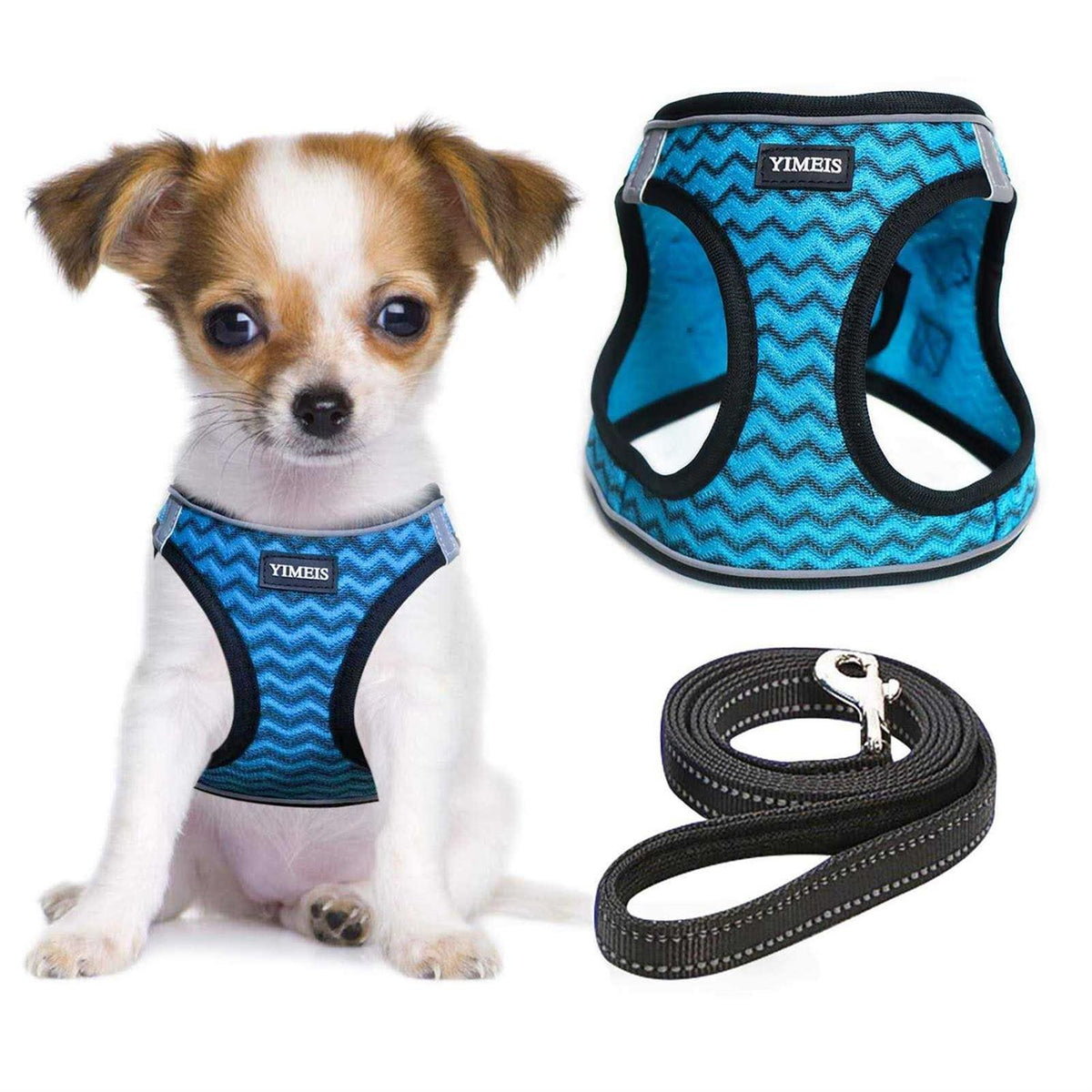 Dog Harness and Leash Set No Pull Soft Mesh Pet Harness G868