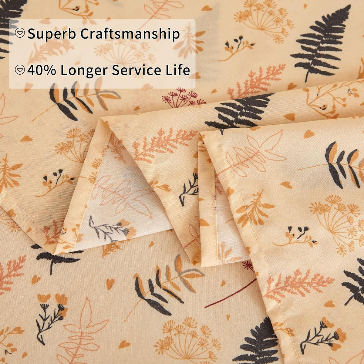 Floral Microfiber Full Double Bed Sheets S8575