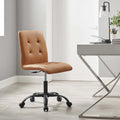 Black Tan Armless Office Chair C941159