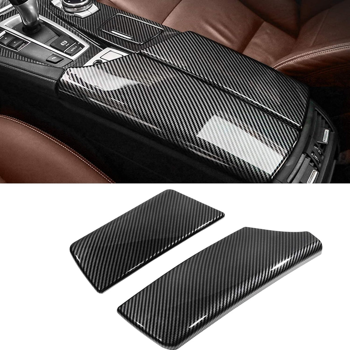 2 PCs Carbon Fiber Console Covers N4746