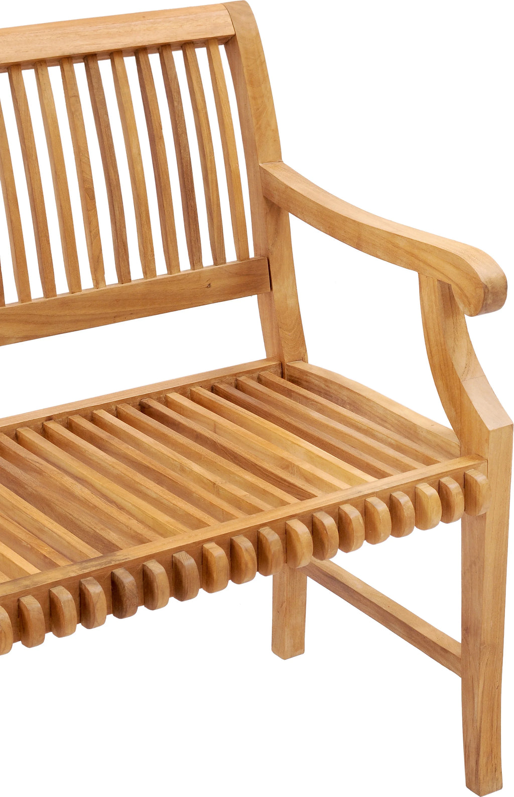 Teak Wood Outdoor Bench with Arms K628