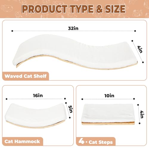 Cat Wall Shelves with Hammock and Perch J282