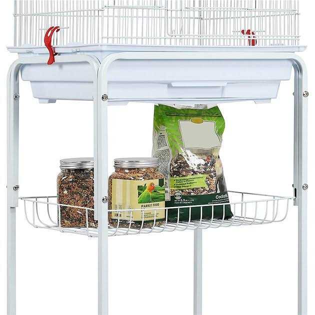 Large Rolling Metal Bird Cage with Stand J560
