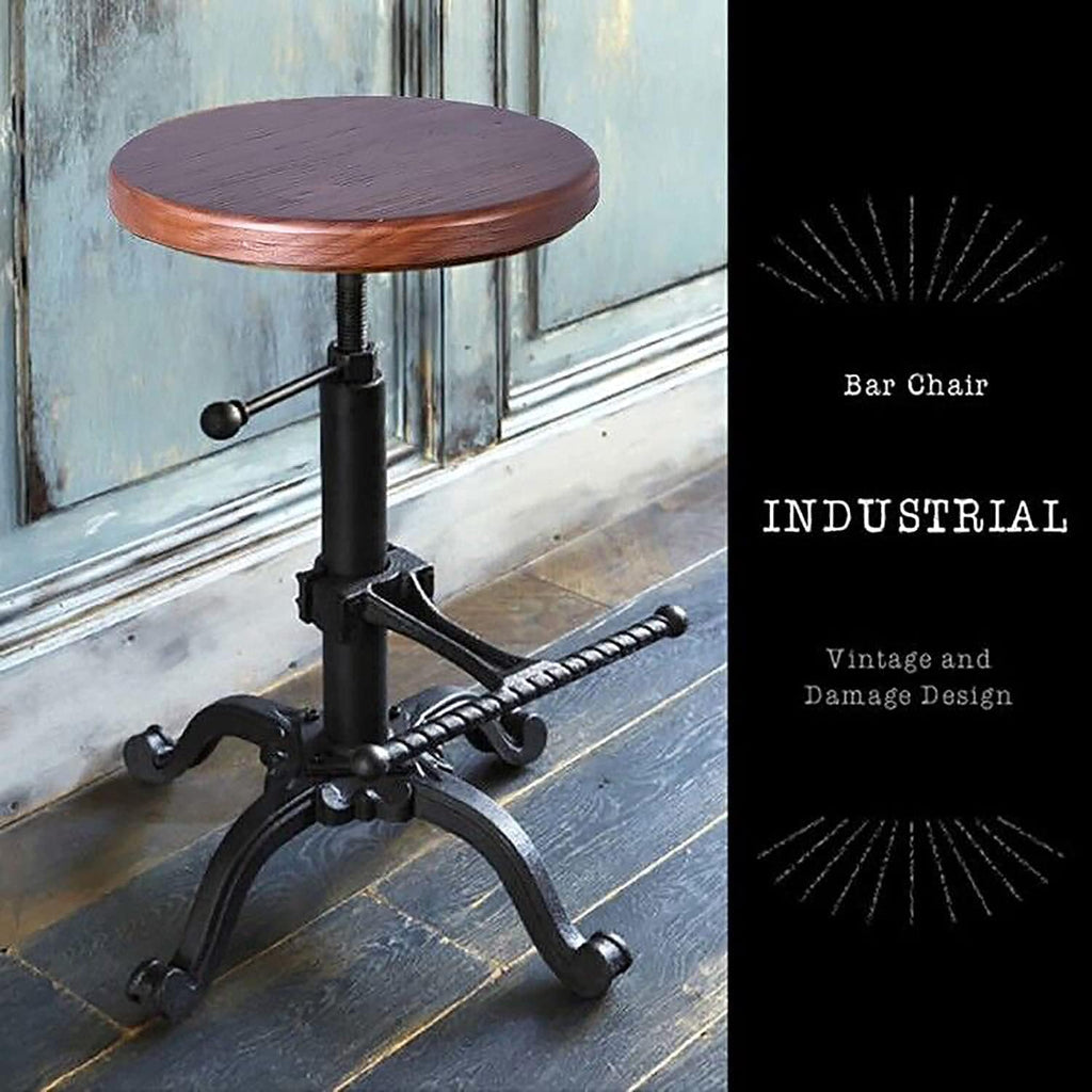 Rustic Swivel Adjustable 22-26 Bar Stool N521