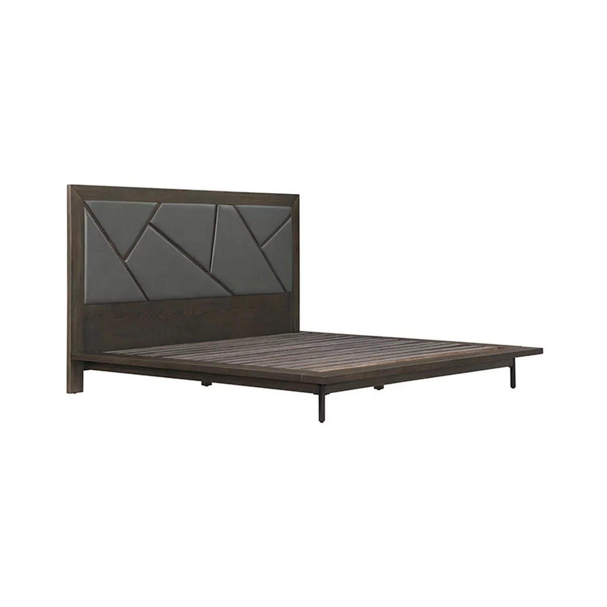 Queen Size Oak Wood Platform Bed T677810
