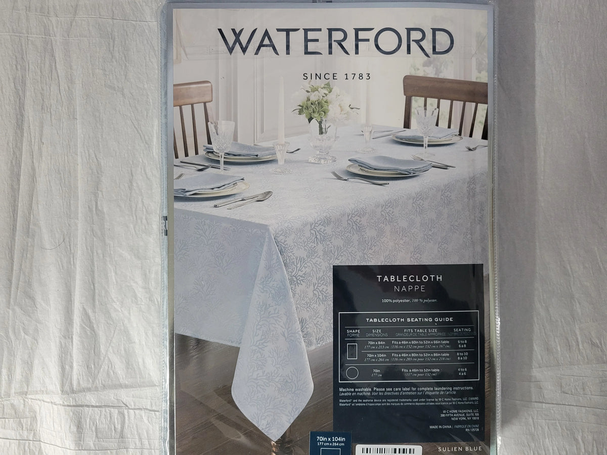 Blue 70x104" Polyester Tablecloth W8284