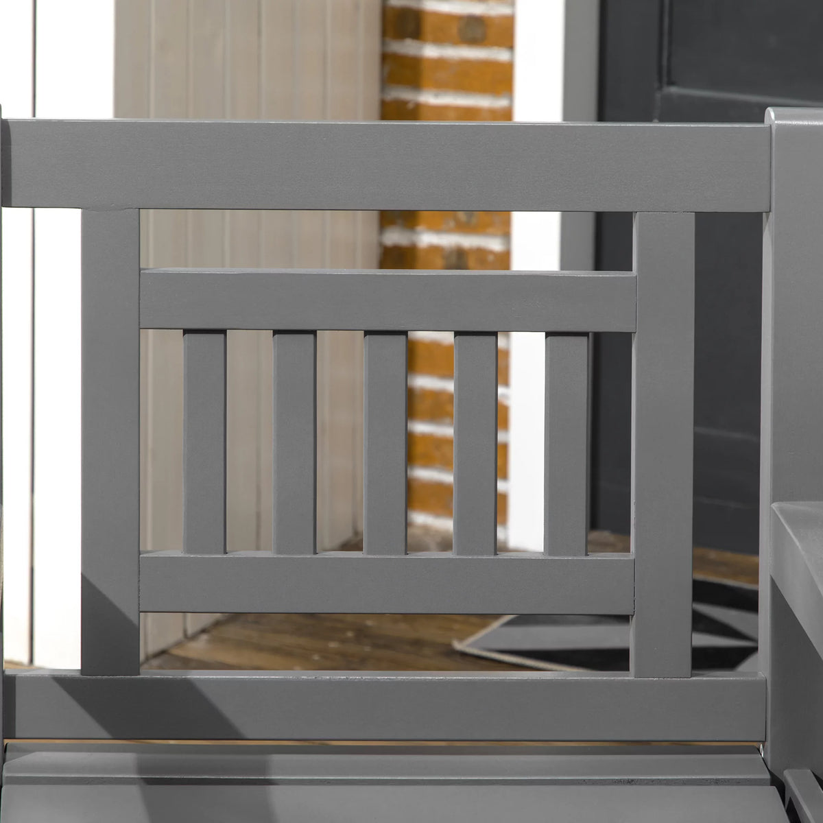 6pc Gray Wood Patio Table & Chairs A541679