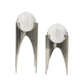 Silver Crystal Ball Statues with Stand 2ct D860387