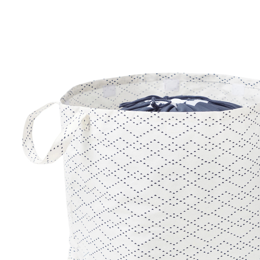 2 Pack White Black Drawstring Laundry Tote R7081
