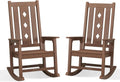Oversized Weather Resistant Rocking Chair 350lbs Black X236