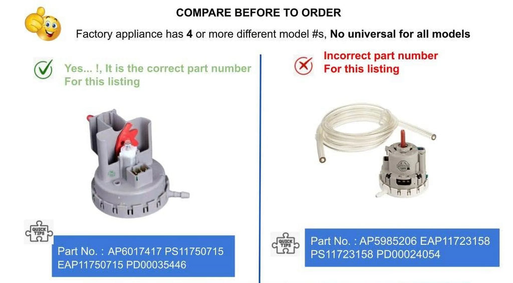 Water Level Pressure Switch Replacement X367