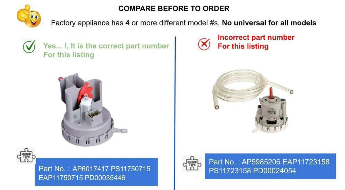 Water Level Pressure Switch Replacement X367