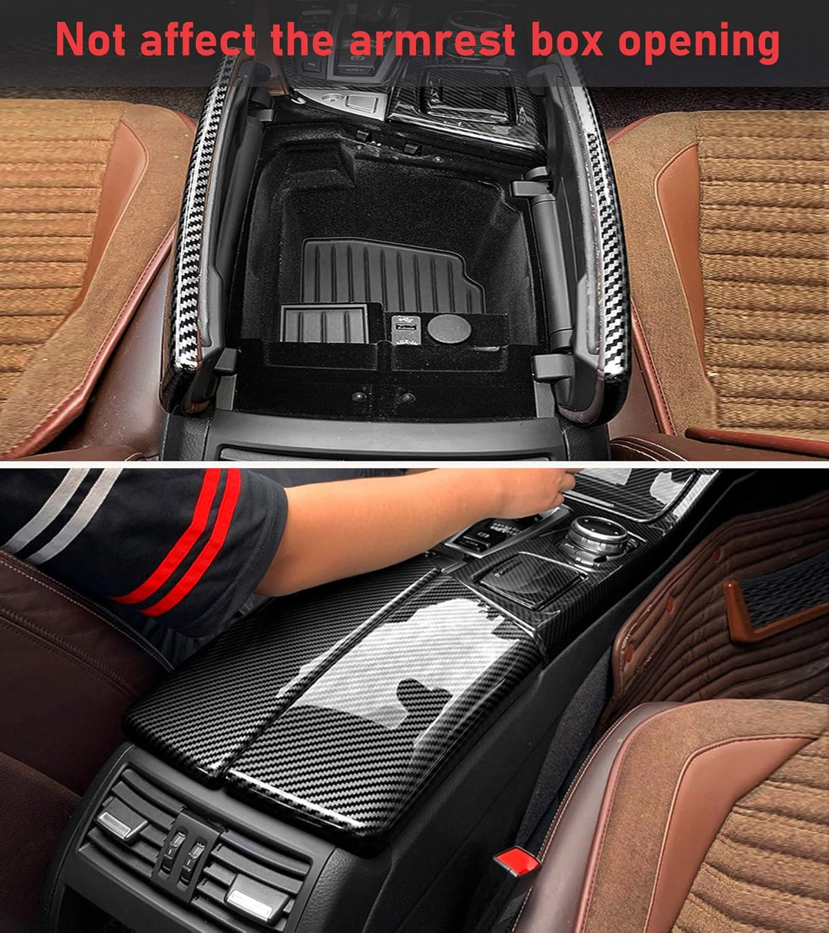 2 PCs Carbon Fiber Console Covers N4746