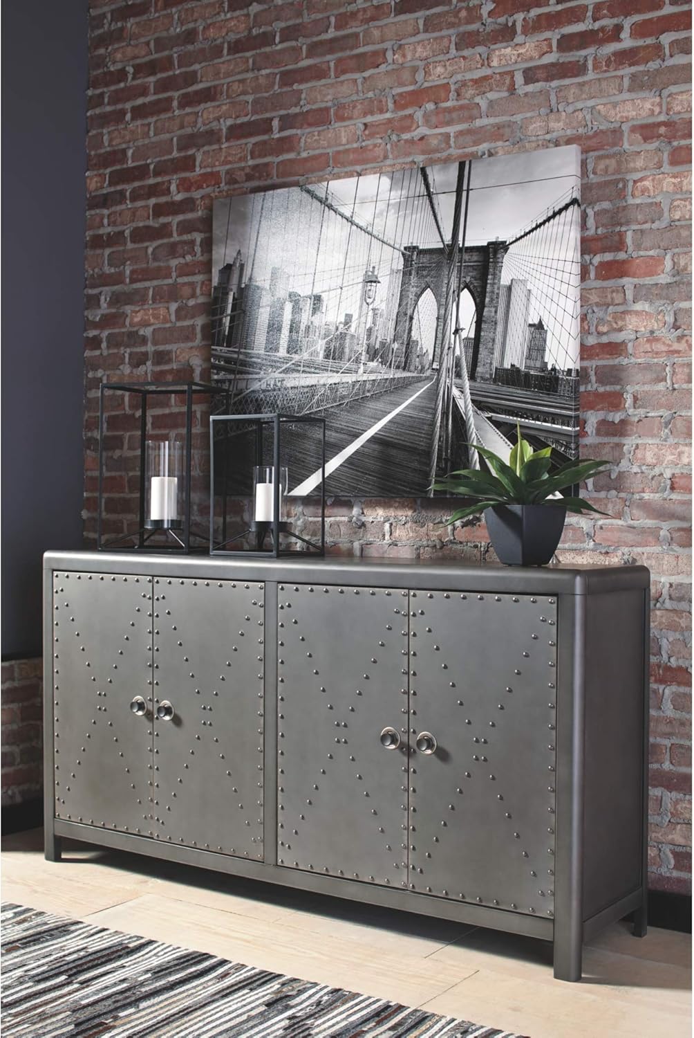 Gray Accent Cabinet or TV Stand W5424