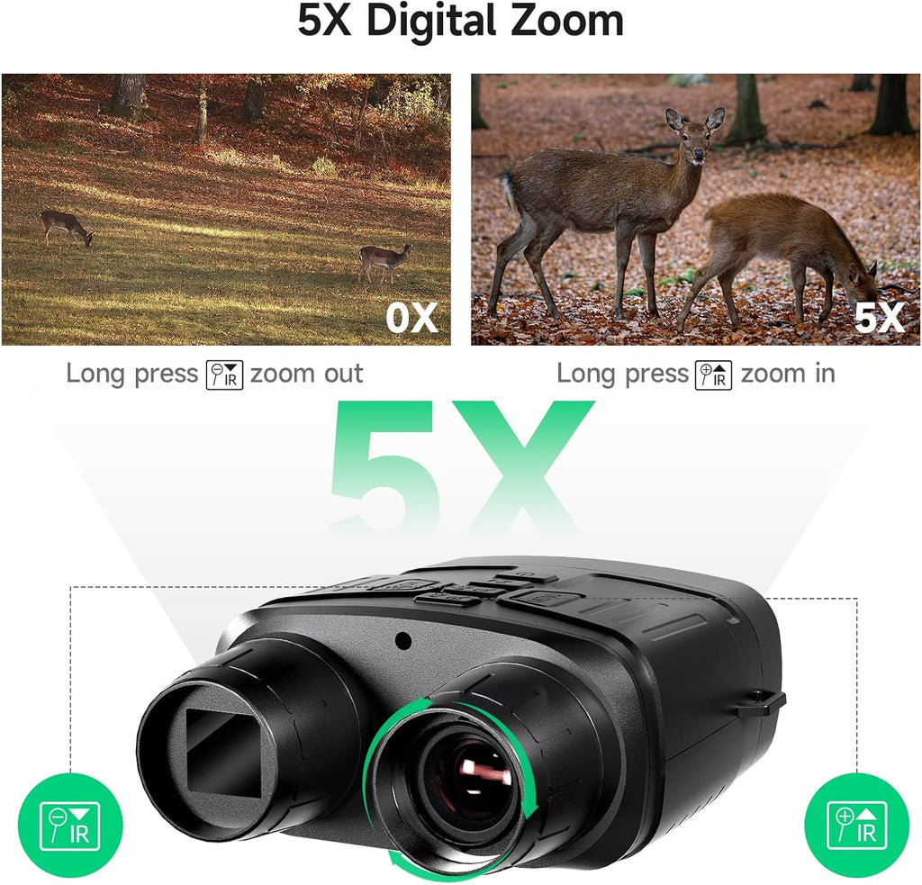 Night Vision Binoculars Goggles with 3'' Screen Rechargeable Lithium Battery S41421