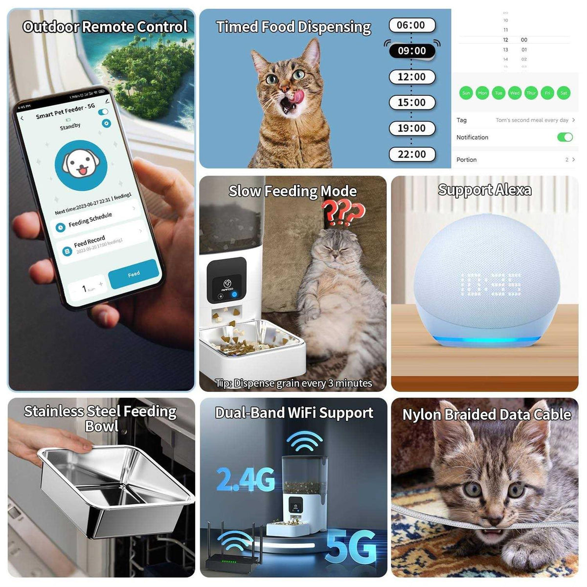 Automatic Cat Feeder with Slow Feeding Mode Z5548