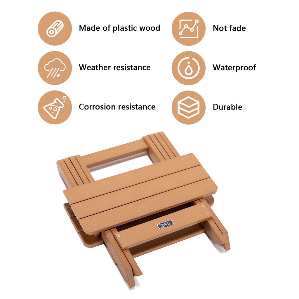 Brown Portable Folding Side Table A74638
