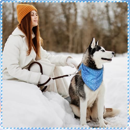 60 Pieces Winter Dog Bandanas Bow Ties Adjustable Pet Scarf N53546