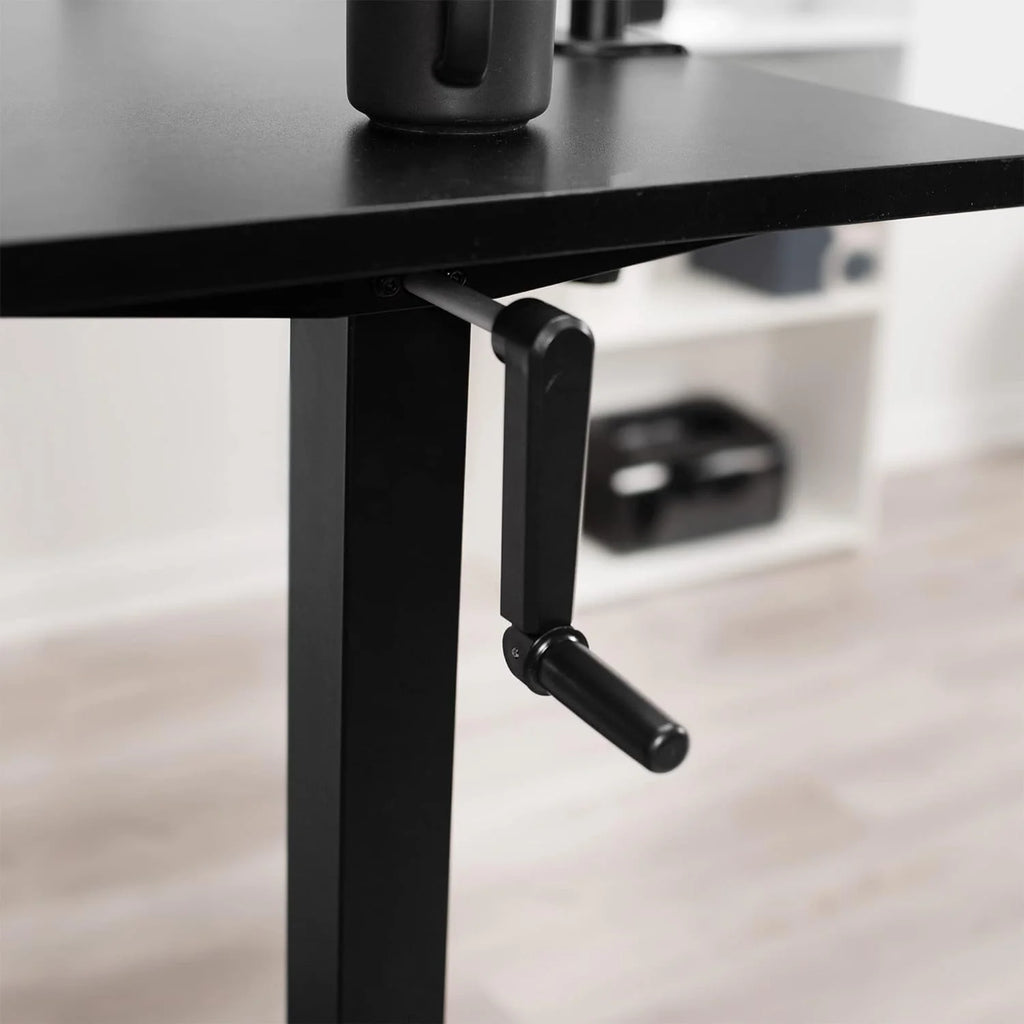 Dark Walnut 43 X 24 Inch Height Adjustable Standing Desk D7649