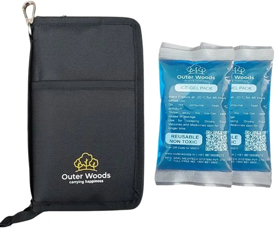 Nylon Insulin Cooling Wallet with Ice Gel Packs K575
