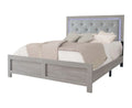 King Size PU Upholstered LED Headboard Panel Bed N452