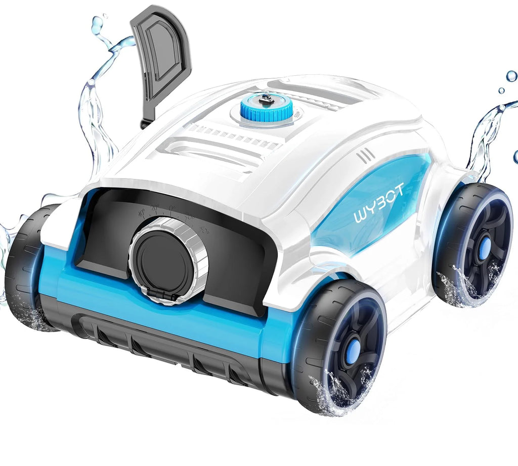 Cordless Robotic Pool Cleaner 45W 130Mins Black and Blue Y157