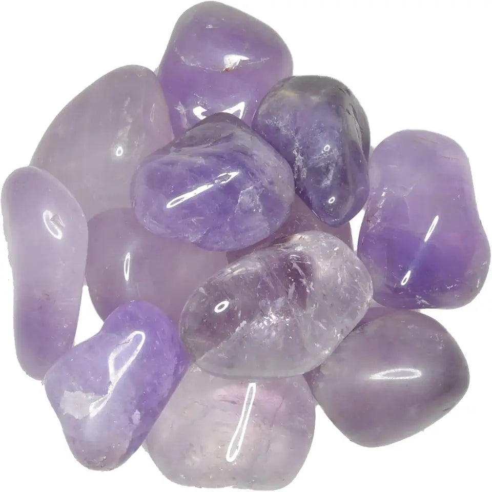 3 lbs Amethyst Tumbled Stones Grade 1 Large 1.25" to 1.75" Bulk Natural Polished Gemstone E7250