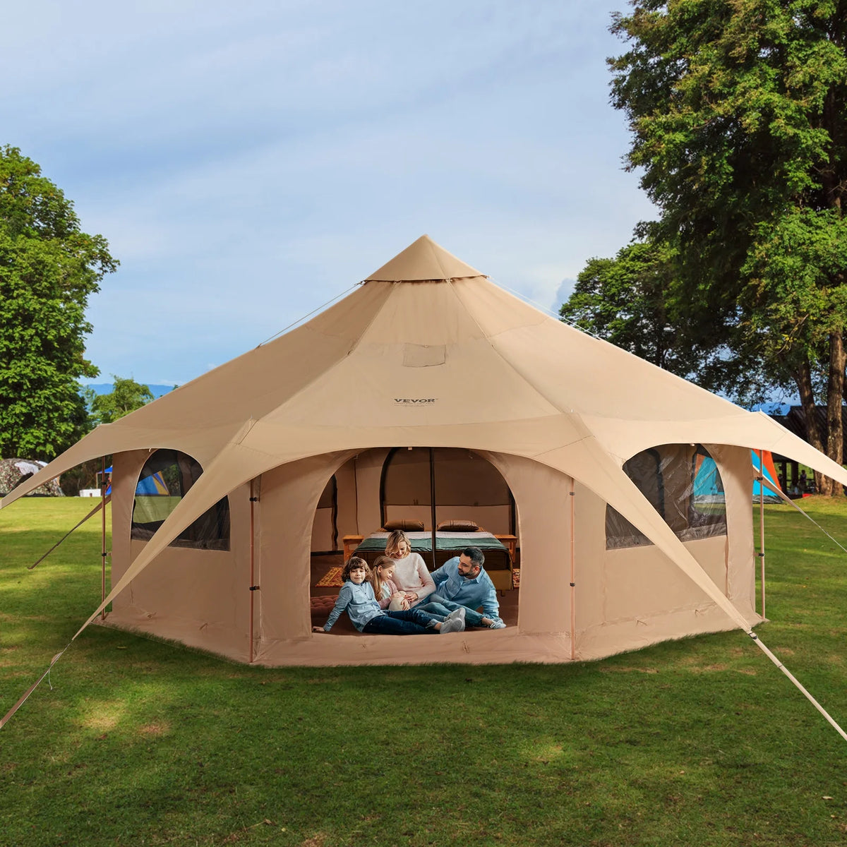 Canvas 4 Seasons Bell Tent with Stove Jack G648