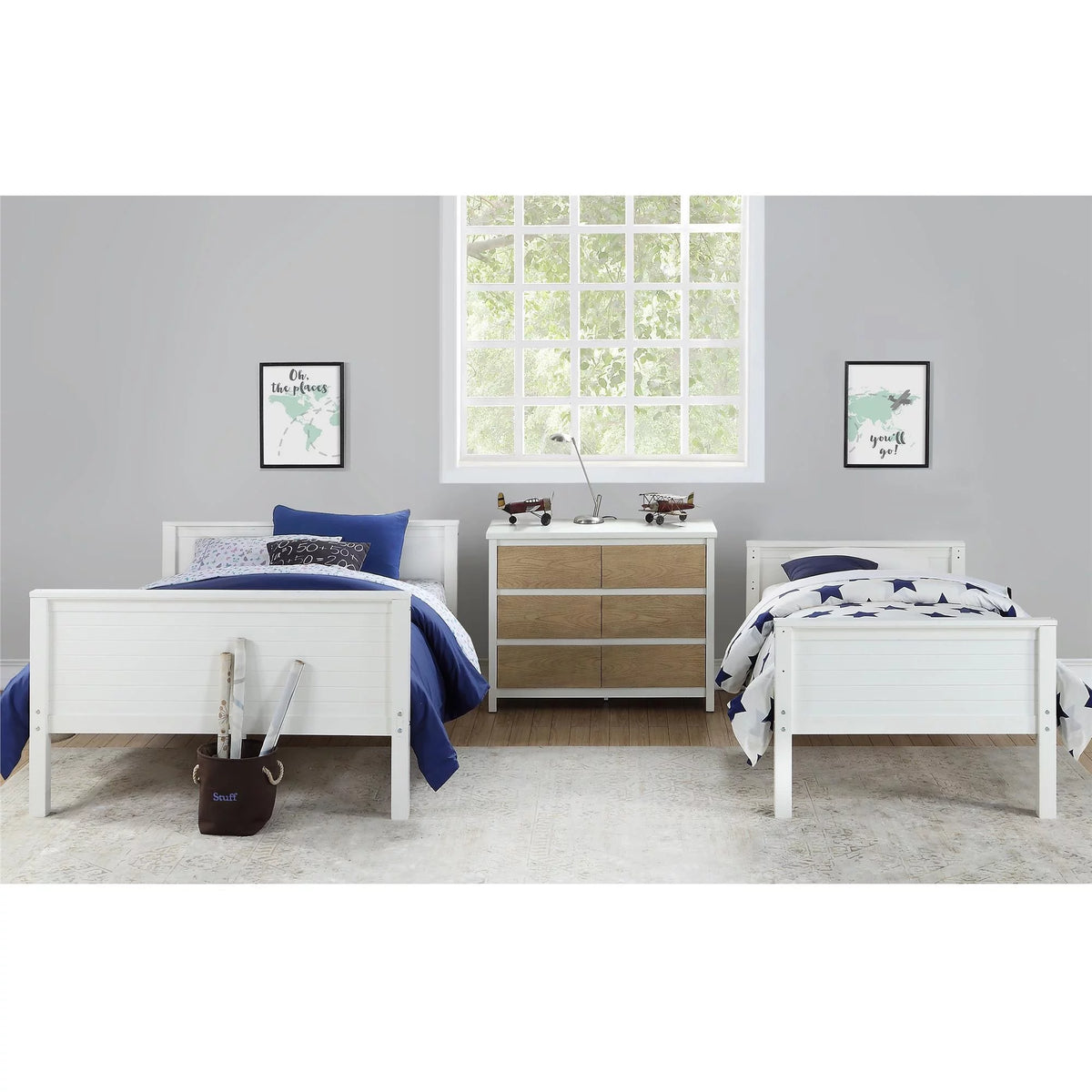 Twin-Over-Full Wood Bunk Bed J13390