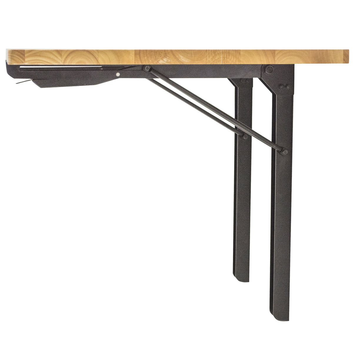 Wall Mounted Folding Steel Hardwood Workbench W789