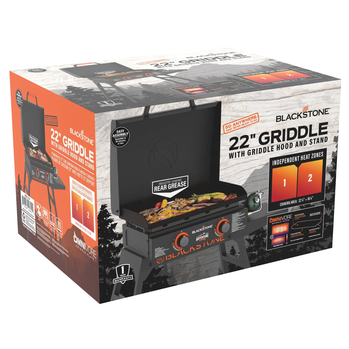 22 Propane Griddle with Stand and Adapter Hose N89831