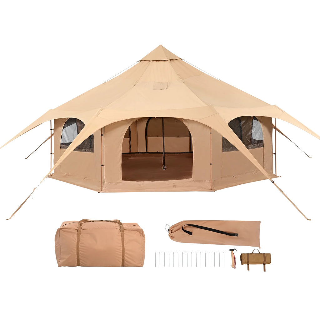 Canvas 4 Seasons Bell Tent with Stove Jack G648