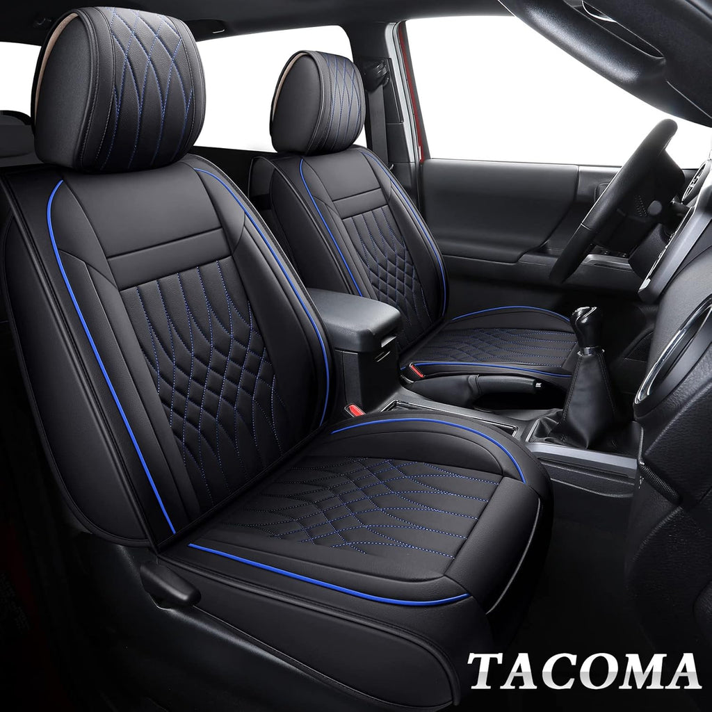 Toyota Tacoma Seat Covers 2005-2022 Crew Double Cab Pickup Airbag Compatible Black N65781