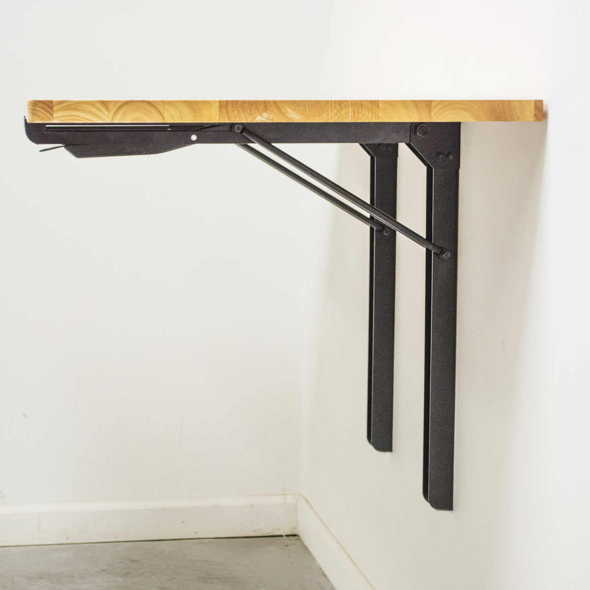 Wall Mounted Folding Steel Hardwood Workbench W789