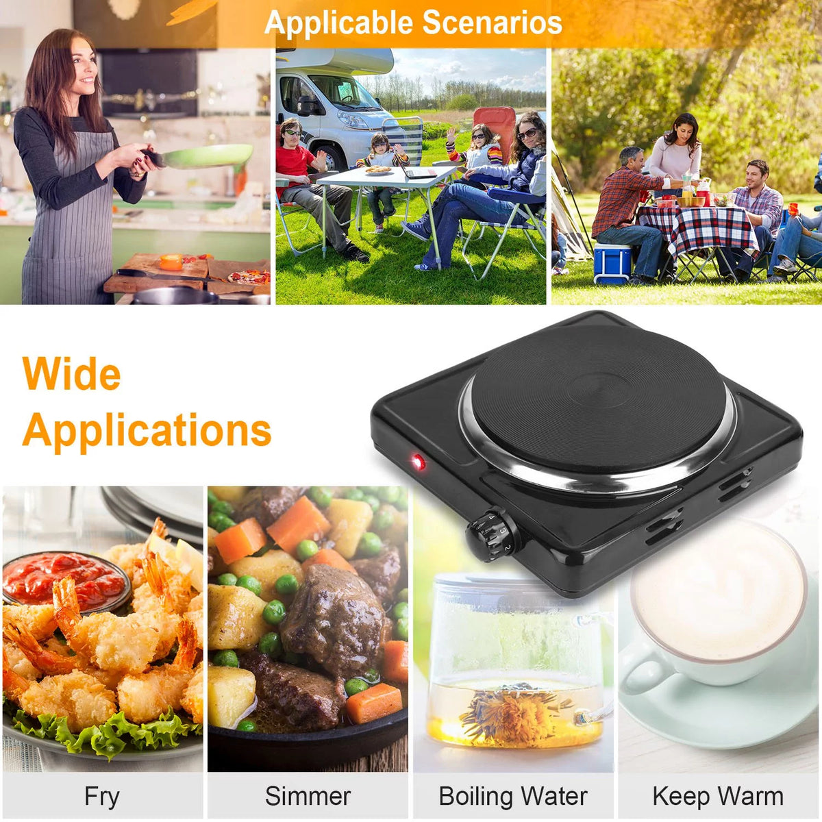 1500W Electric Single Burner Hot Plate K562