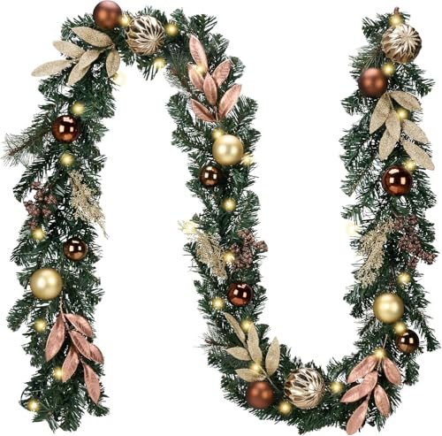 9 Ft Pre-Lit Christmas Garland with Lights W653