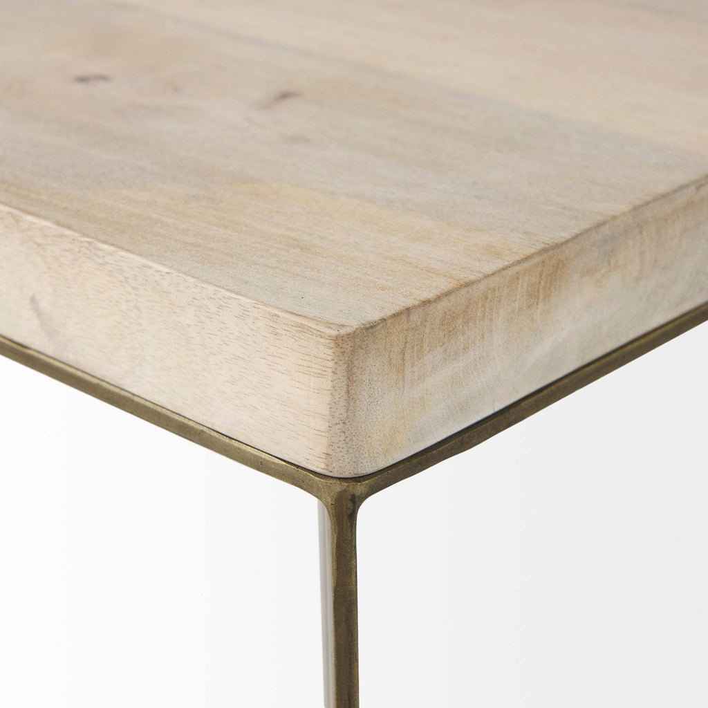 Light Brown Wood Accent Tables Set of 2 H260395