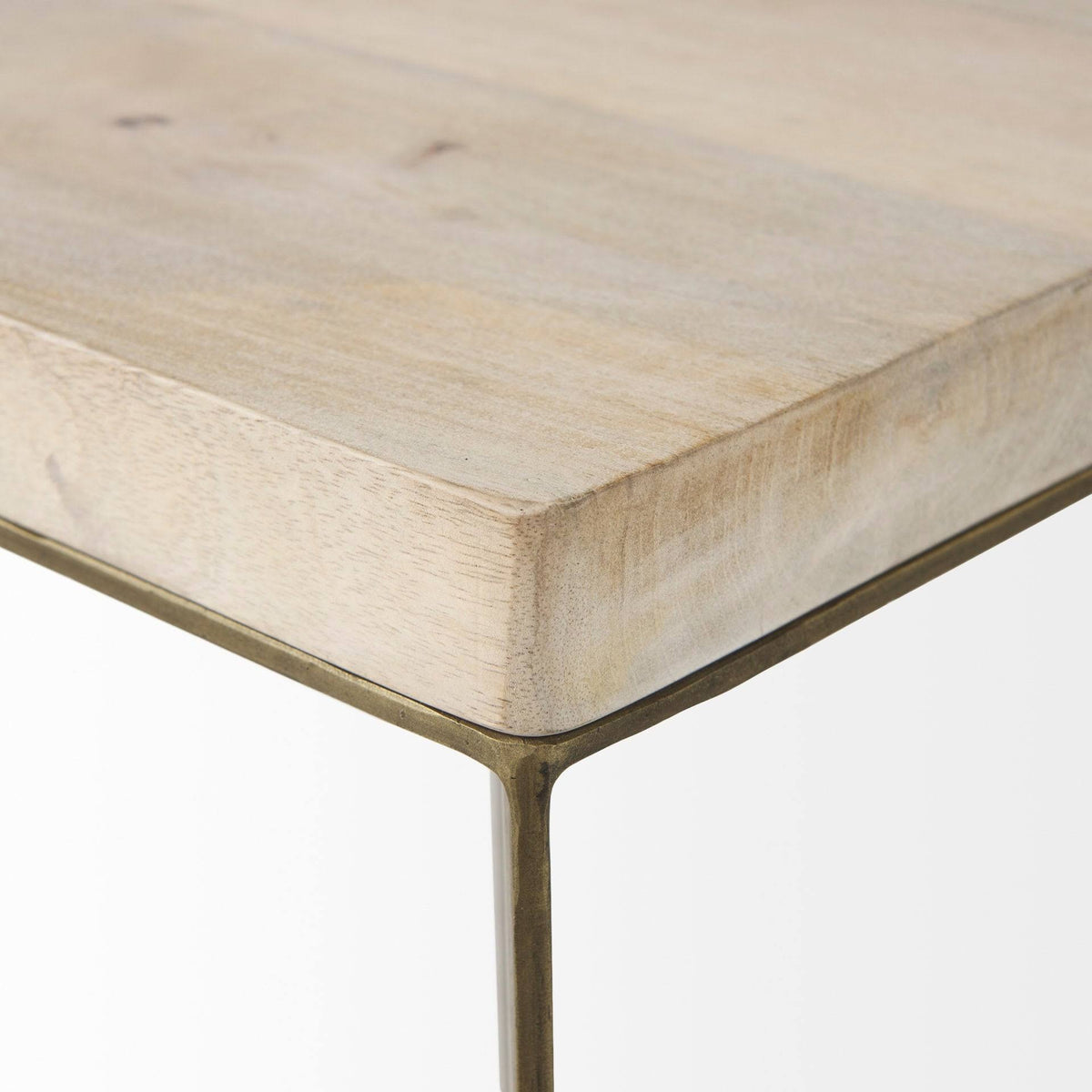 Light Brown Wood Accent Tables Set of 2 H260395
