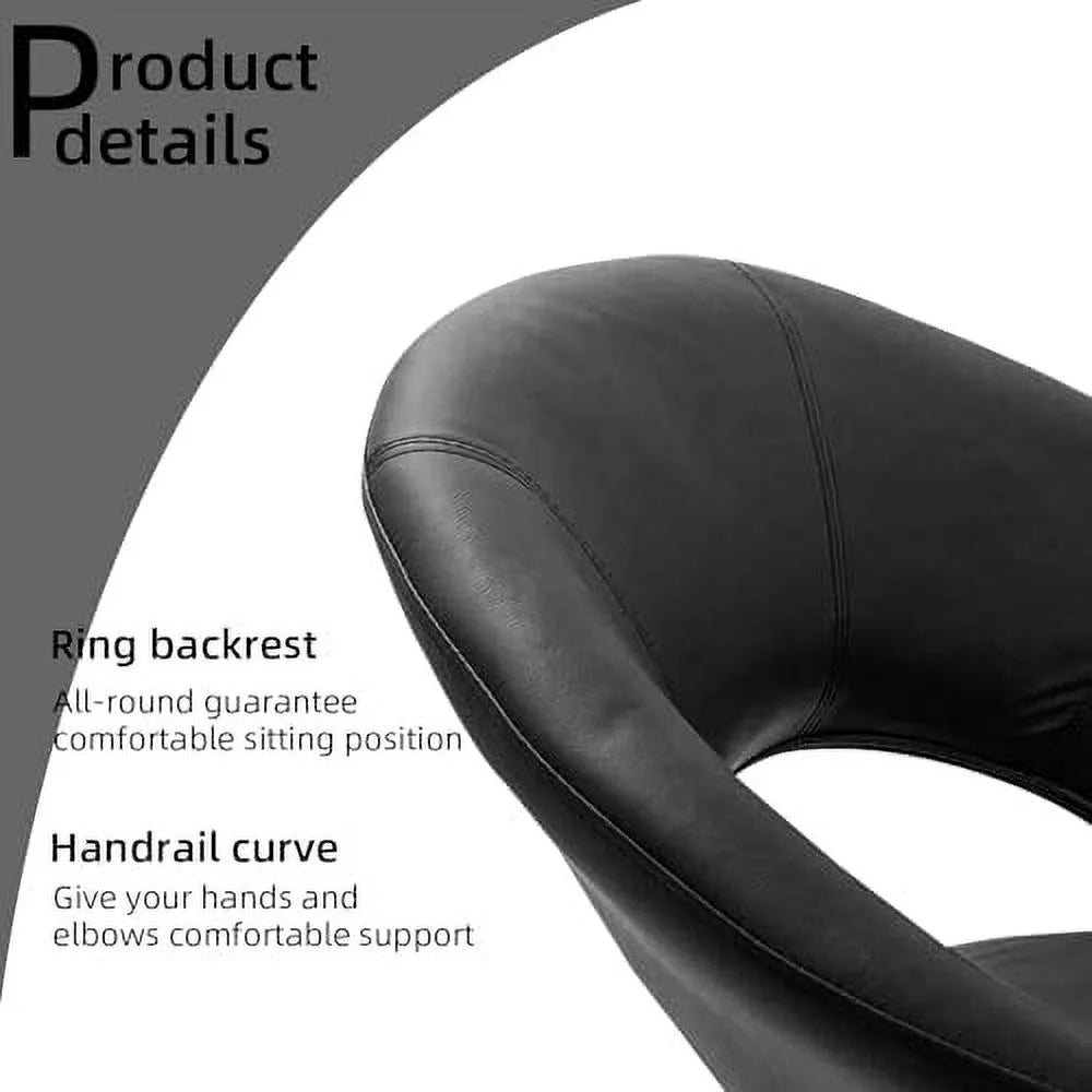 PU Leather Accent Chairs Set of 2 with Chrome Steel Legs M753908