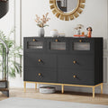 White 7 Drawer Glass Dresser P88622