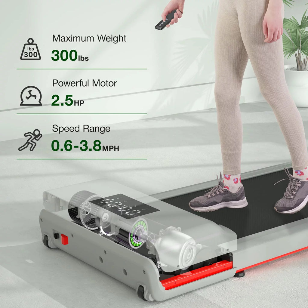 300lb Portable Under Desk Treadmill with Remote Control Z912
