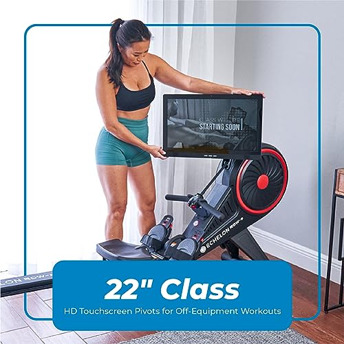 Foldable Rowing Machine with 22” Rotating HD Screen and Soundbar V8608