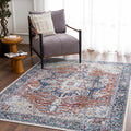 Blue Terra Cotta Cream Persian Area Rug G502518