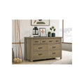 Gray Oak Finish 6 Drawer Dresser I15614