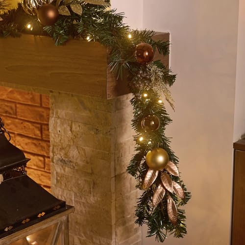9 Ft Pre-Lit Christmas Garland with Lights W653