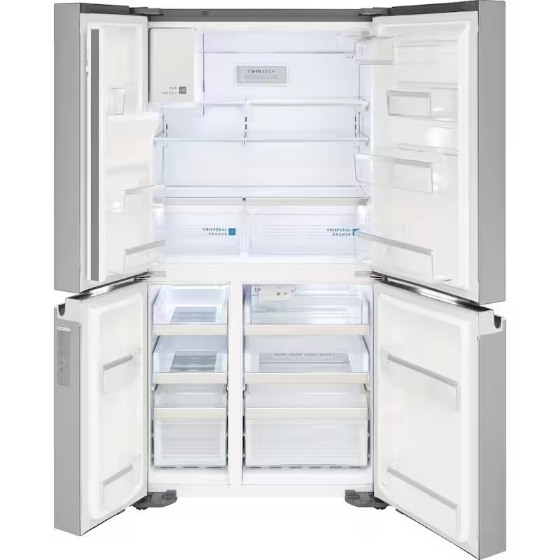 36 in. Wide 21.5 cu. ft. Counter-Depth 4-Door Stainless Steel Refrigerator O877