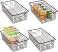 Metal Wire Storage Organizer Bin Basket with Handles, 4 Pack U62617