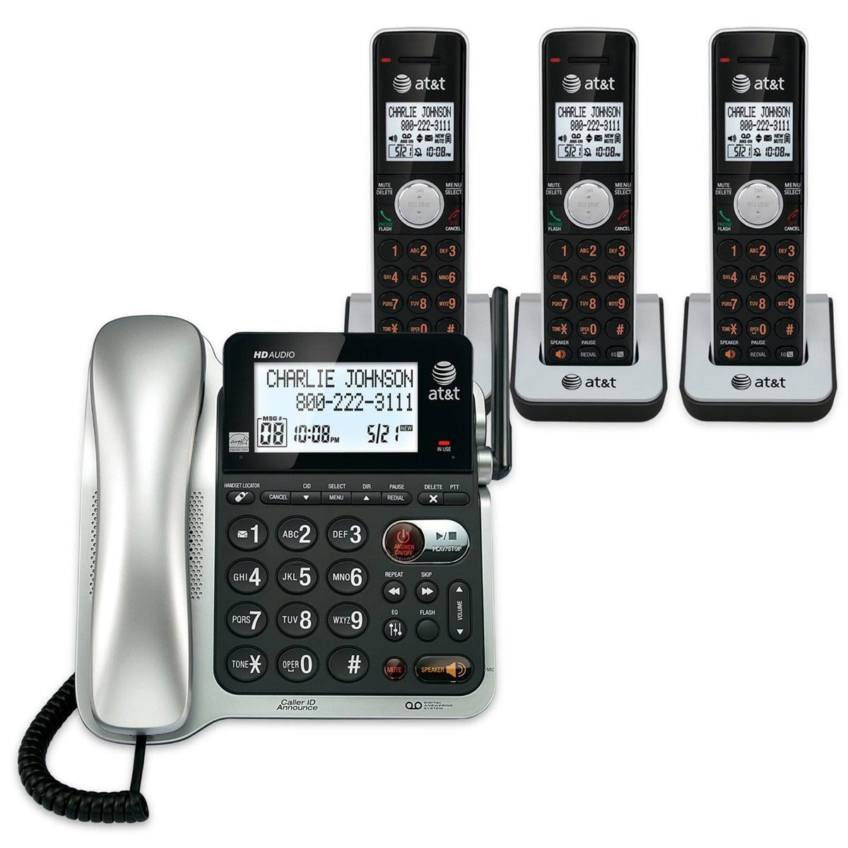Corded/Cordless Answering System with Caller ID/Call Waiting W785396
