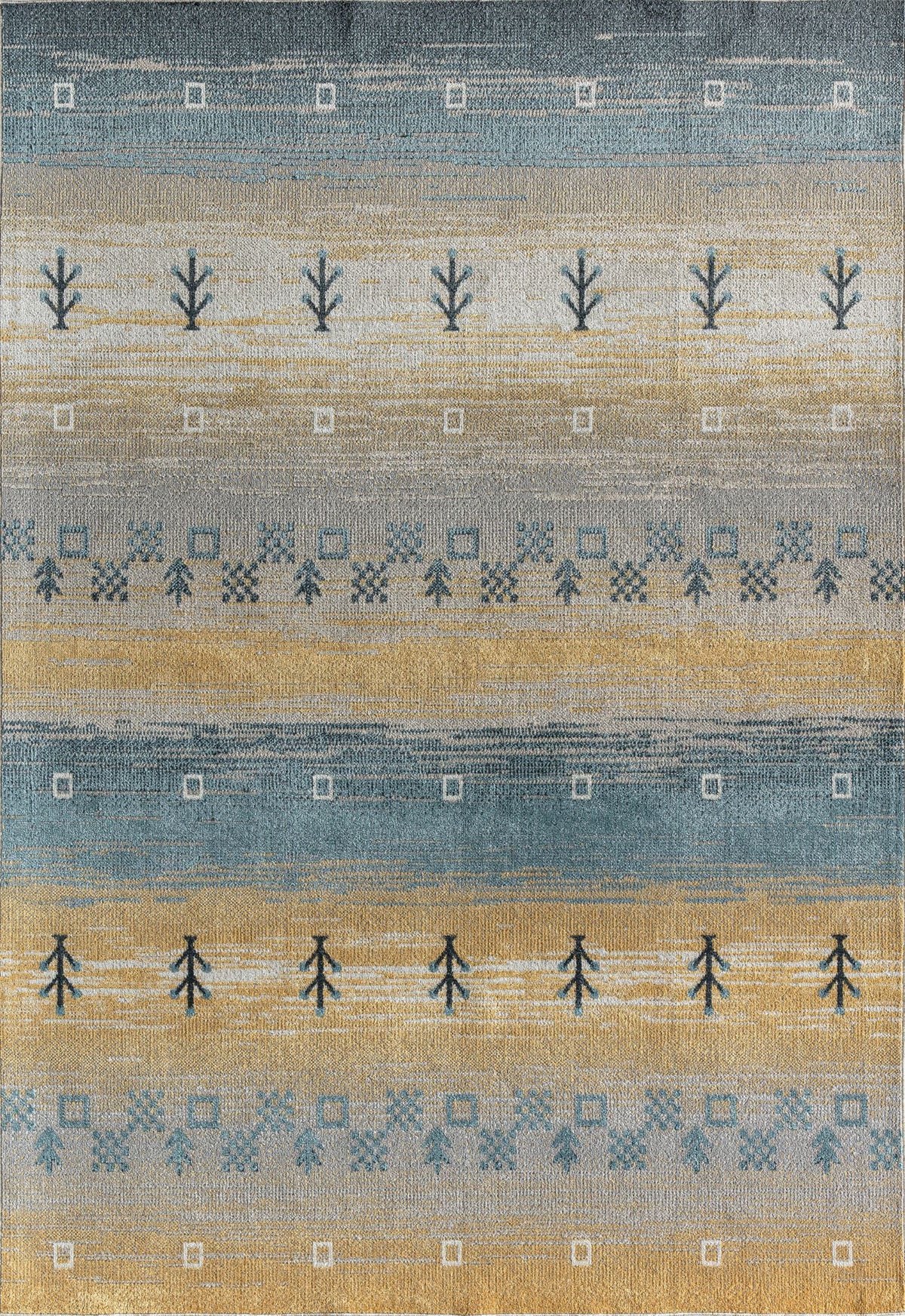 Yellow Tribal Bohemian Area Rug 2'6" x 4' O8006