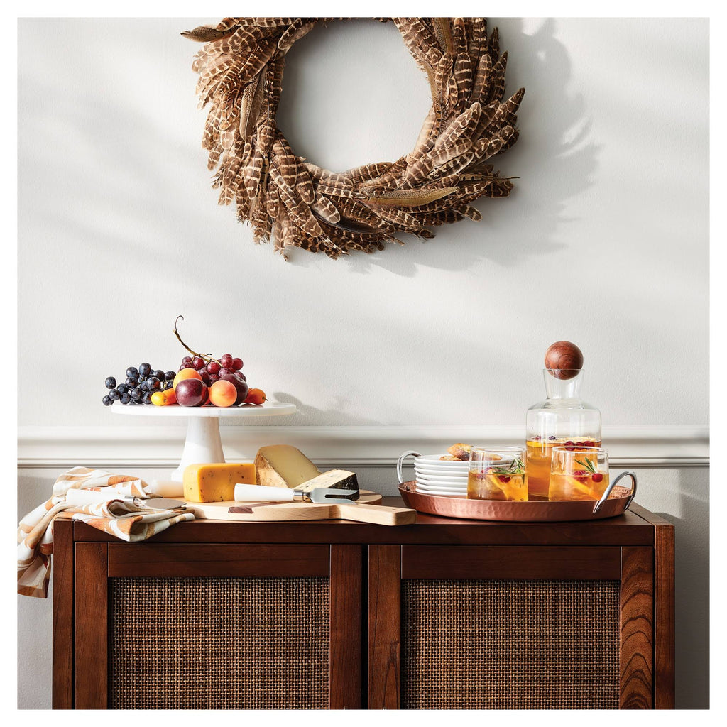 2-Door Wood & Rattan Accent Cabinet O85951